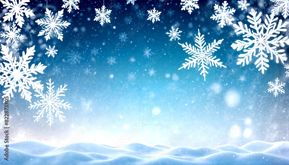 Snowy Winter Sky- Large White Snowflakes Snowy Winter Sky- Large White Snowflakes