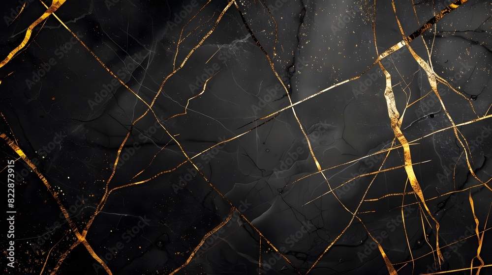 black marble background with yellow veins