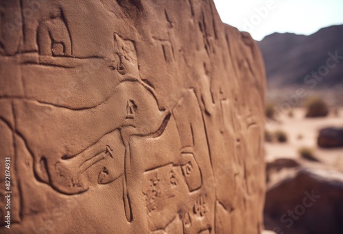 akakus art rock libya petroglyphs mountains acacus sahara prehistoric photo