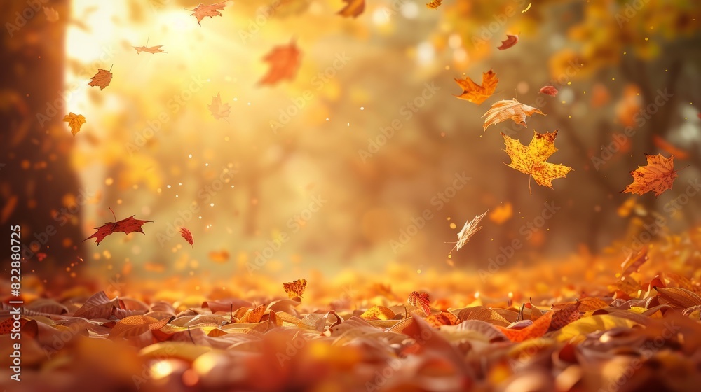 First Day of Fall Concept with copy space area for text. Beautiful background