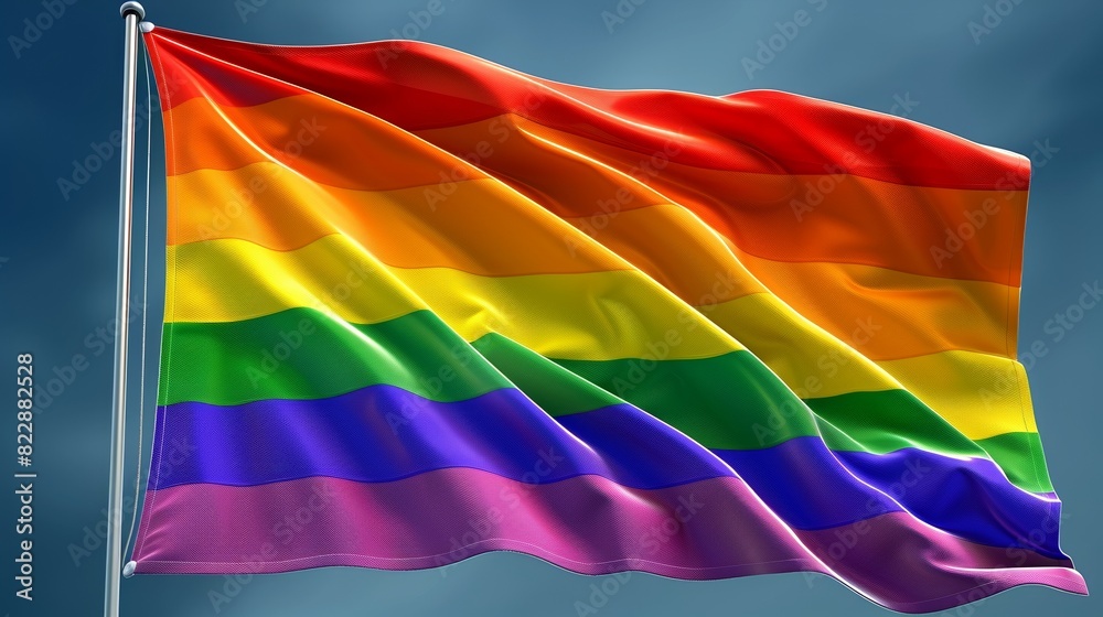 Fototapeta premium A rainbow lgbtq pride flag in vibrant colors. 