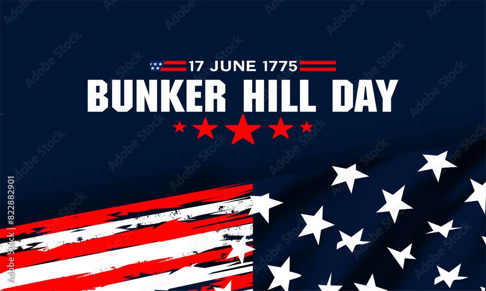 Vector Illustration of bunker hill day. The Battle of Bunker Hill was fought on June 17, 1775. Vector Illustration of bunker hill day. The Battle of Bunker Hill was fought on June 17, 1775.