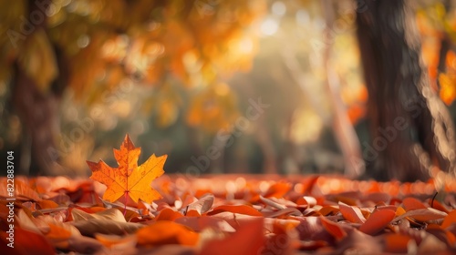 First Day of Fall Concept with copy space area for text. Beautiful background