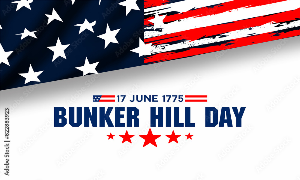 Vector Illustration of bunker hill day. The Battle of Bunker Hill was fought on June 17, 1775. Vector Illustration of bunker hill day. The Battle of Bunker Hill was fought on June 17, 1775.