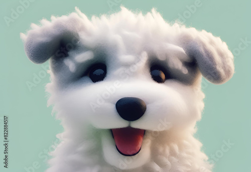 puppy smiling  happy and excited