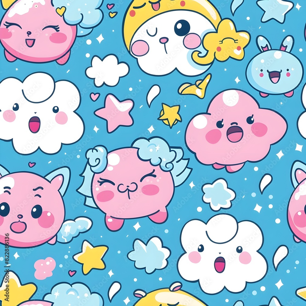 seamless pattern with cloud and sky seamless pattern with cloud and sky