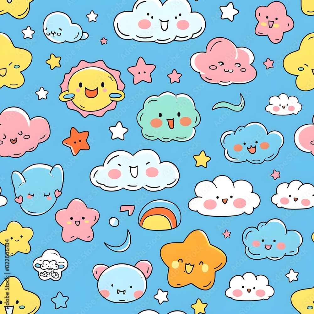 seamless pattern with cloud and sky seamless pattern with cloud and sky