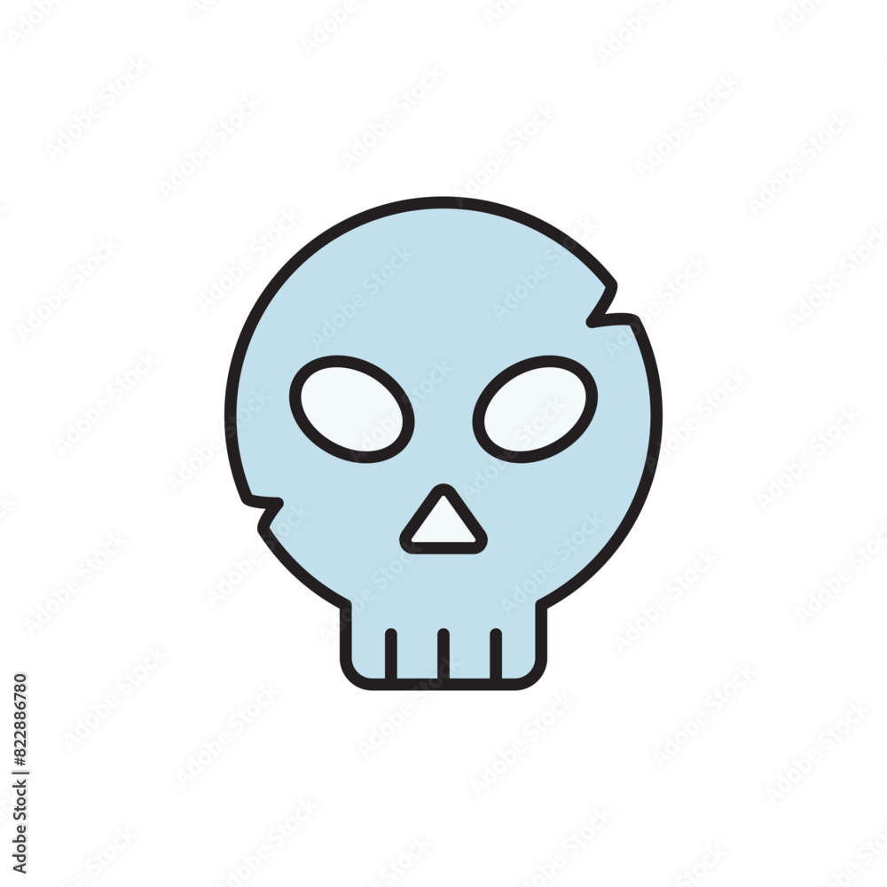 Skull icon design with white background stock illustration Skull icon design with white background stock illustration