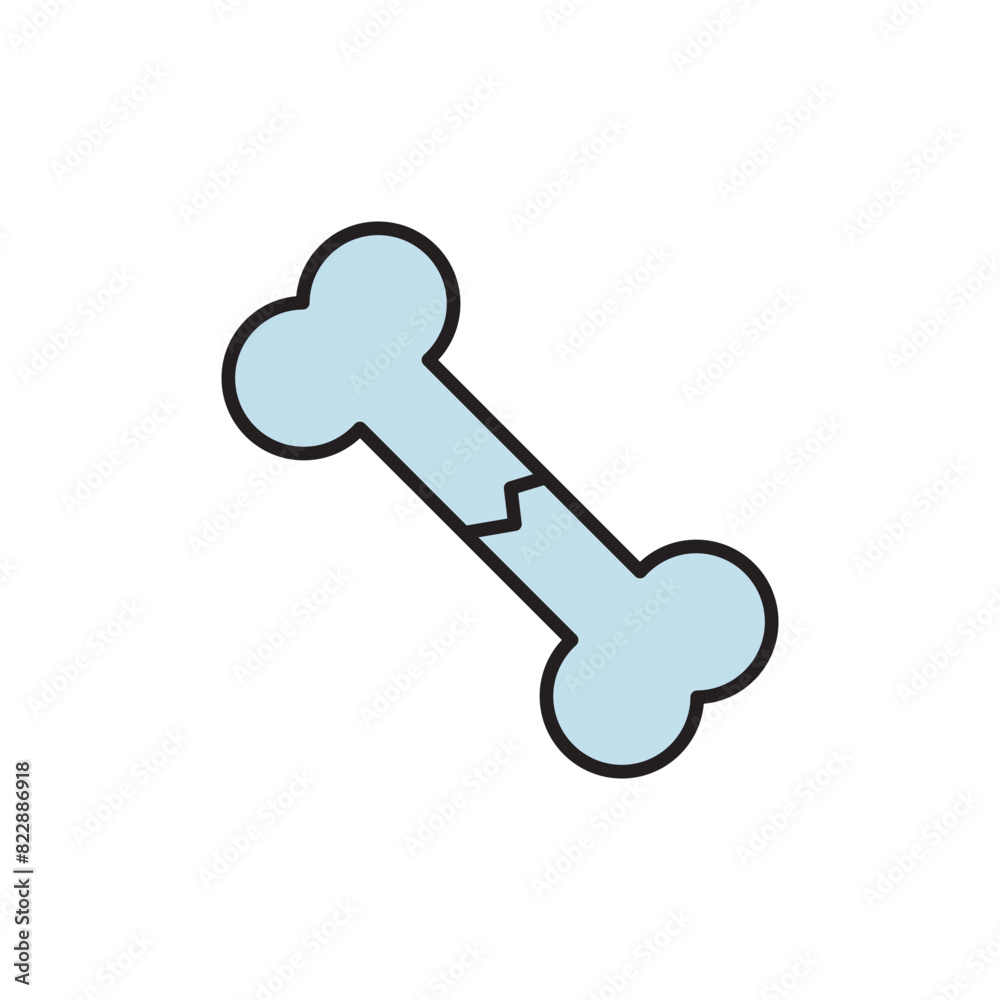 Bone icon design with white background stock illustration Bone icon design with white background stock illustration
