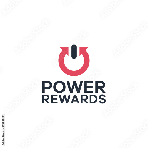 Power icon, technology logo vector illustration