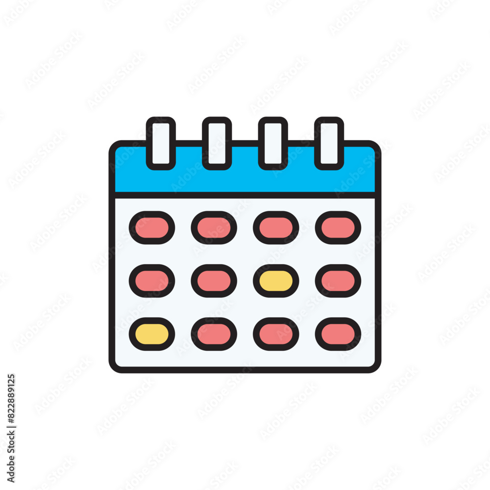 Calendar icon design with white background stock illustration Calendar icon design with white background stock illustration