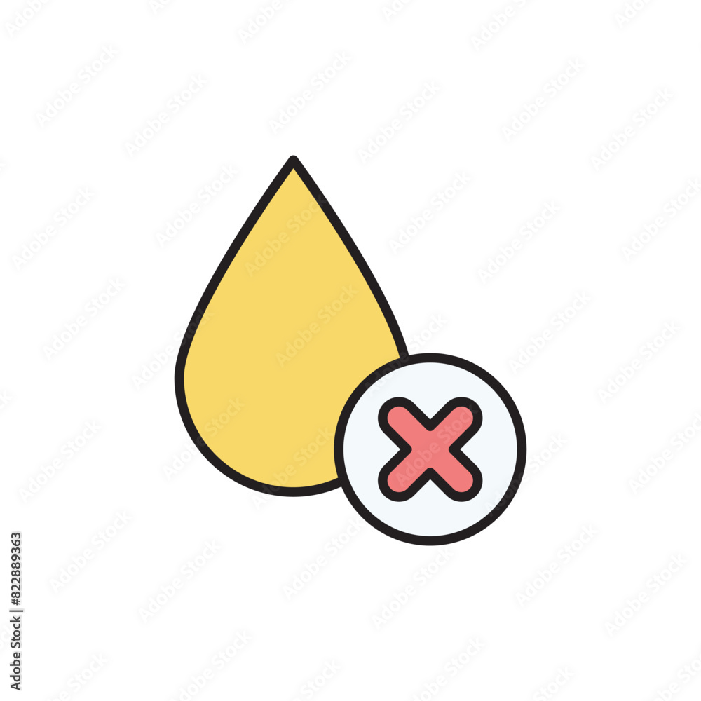 No Ink icon design with white background stock illustration No Ink icon design with white background stock illustration