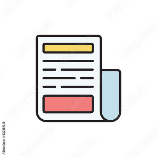 Newspaper icon design with white background stock illustration Free Download Newspaper icon design with white background stock illustration - GFXLoad