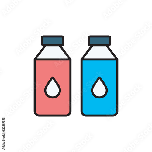 Ink Cartridge icon design with white background stock illustration