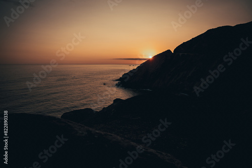 beautiful sunset from the road
