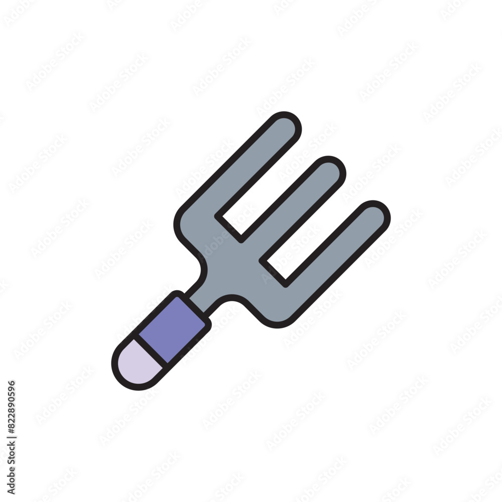 Fork icon design with white background stock illustration Fork icon design with white background stock illustration
