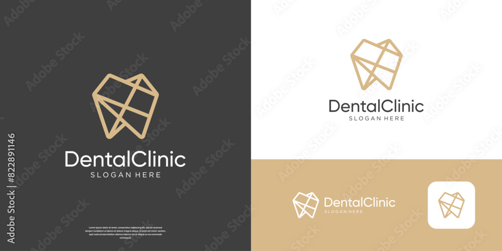 Abstract dental clinic logo template, dentistry icon symbol vector illustration. Abstract dental clinic logo template, dentistry icon symbol vector illustration.