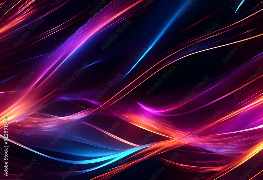 Abstract image featuring vibrant, flowing light trails in shades of blue, purple, and orange against a dark background. Abstract image featuring vibrant, flowing light trails in shades of blue, purple, and orange against a dark background.