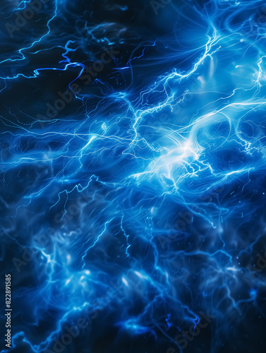 abstract pattern with blue lightning, plasma fire spark texture. Wall Art Poster Design for Home Decor, 4K Wallpaper and Background for Computer, Smartphone, Cellphone, Mobile Cell Phone, desktop