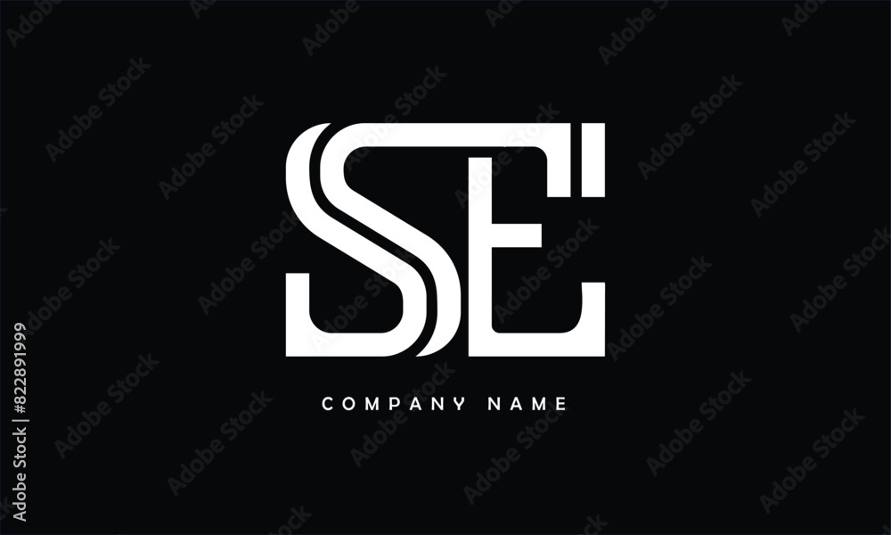 SE, ES, S, E Abstract Letters Logo Monogram