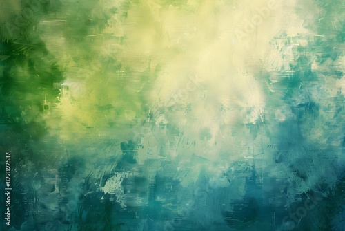 Green and Blue Abstract Grunge Background with Text Space