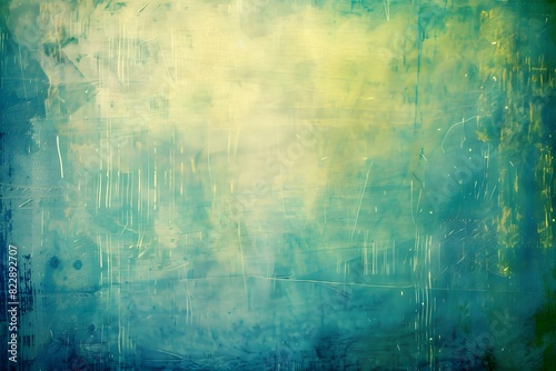 Abstract Grunge Background with Green and Blue Color Palette
