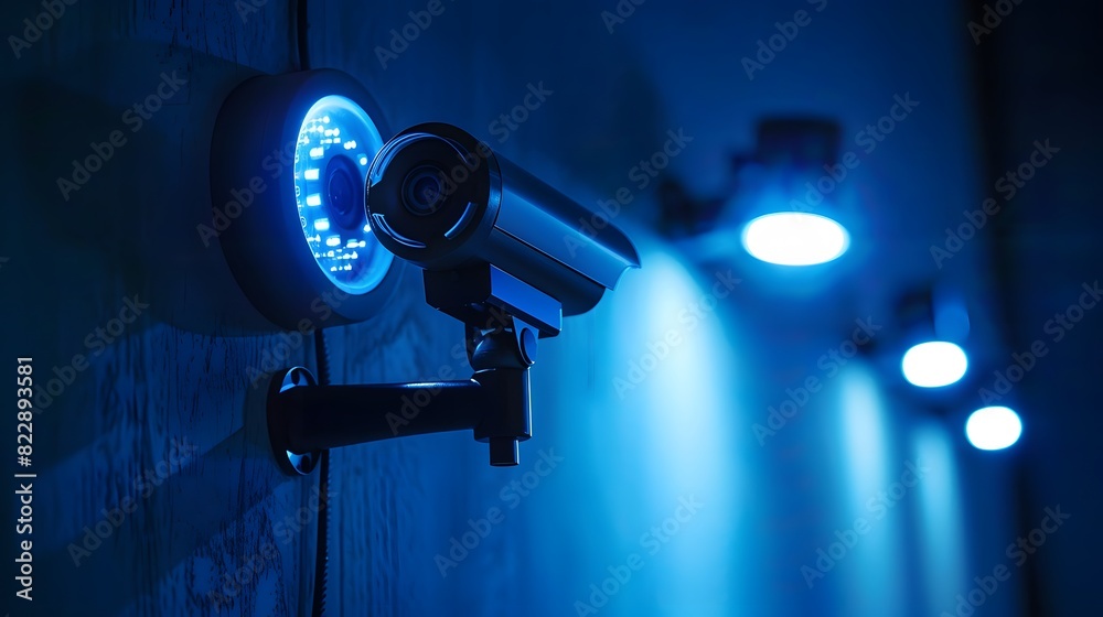 Fototapeta premium Security CCTV camera in office building