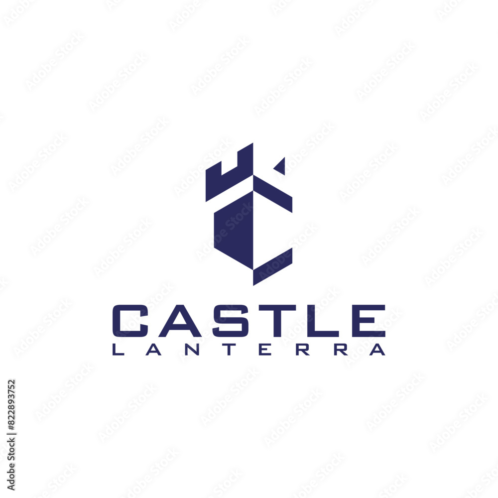 Letter C Castle logo vector design Letter C Castle logo vector design