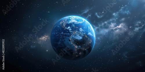 wallpaper wireless network on a light black and blue earth image