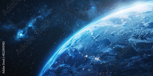 wallpaper wireless network on a light black and blue earth image