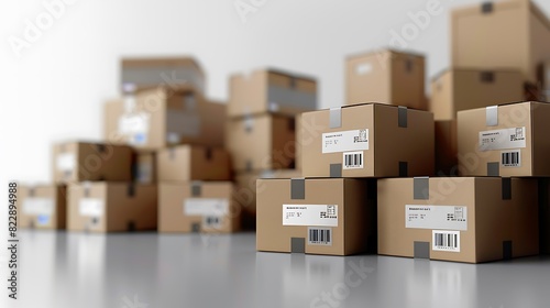 Dropshipping businesses leverage computer records for efficient packing, shipping, and global traffic management © Sheh