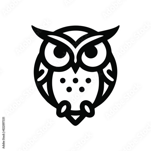 simple logo icon of owl vector illustration