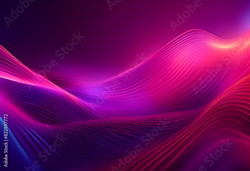 Abstract digital art featuring vibrant, flowing waves. The image has a dynamic and futuristic feel, with smooth gradients and light effects creating a sense of depth and motion.