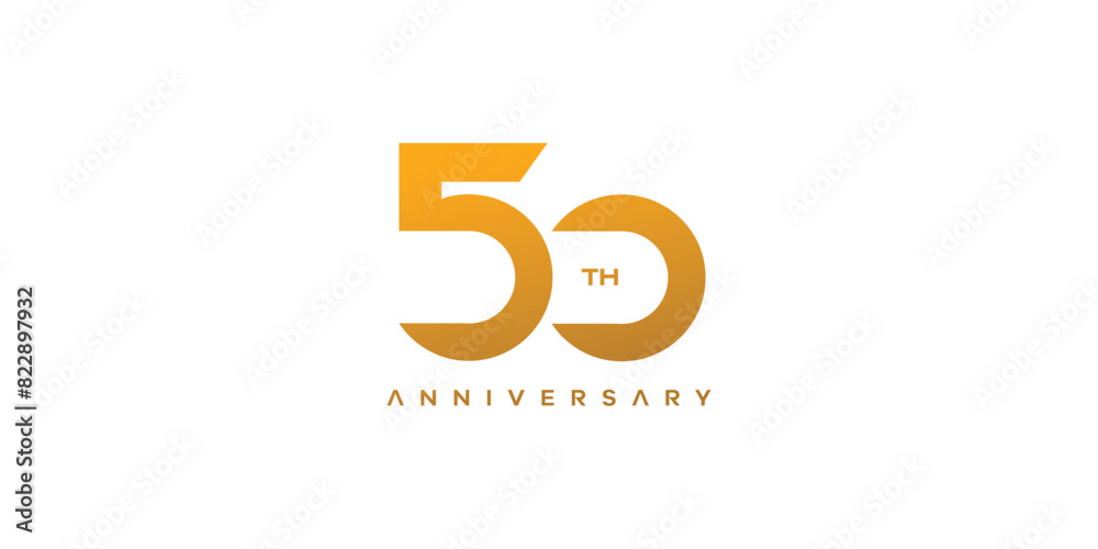 Modern and elegant number 50 logo design. Modern and elegant number 50 logo design.