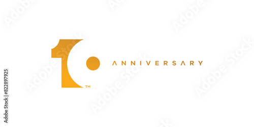 Modern and elegant number 10 logo design.