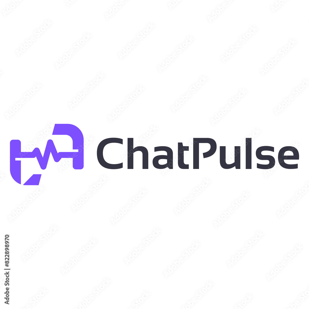 Chat pulse logo vector illustration Chat pulse logo vector illustration