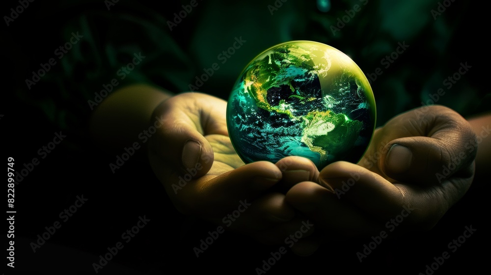 Fototapeta premium Green Earth in Hands