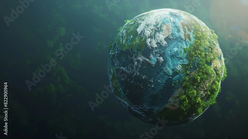 Flourishing Planet Earth: A Vibrant Symbol of Life and Sustainability © Basketball