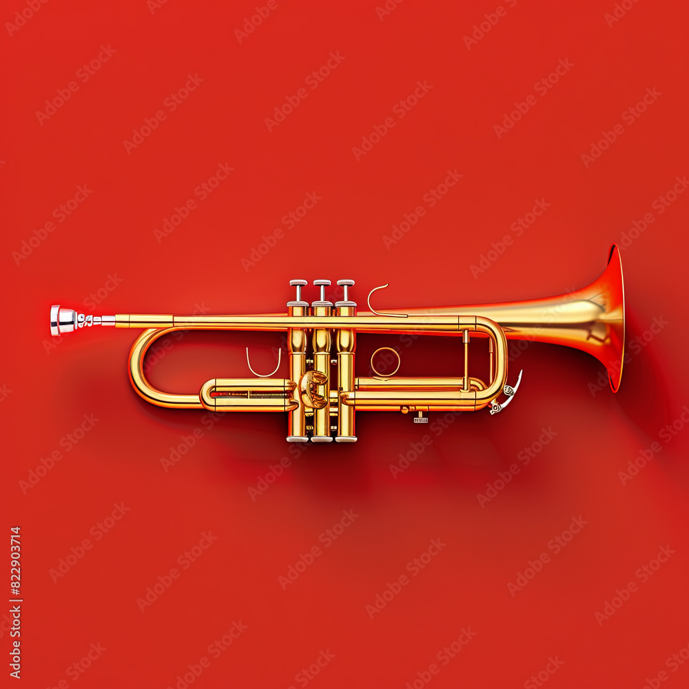 Obraz premium trumpet isolated on white