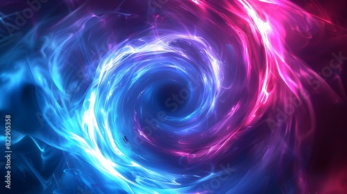 Abstract blue and purple dynamic background .Futuristic vivid neon swirl lines. Light effect.