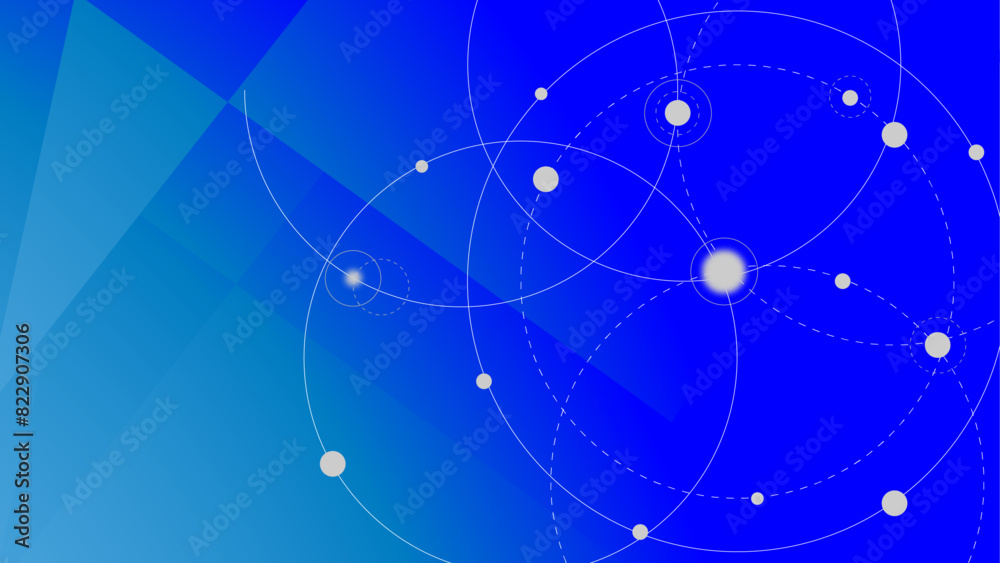 Geometric Circuit connect lines and dots, Network technology and Connection social network concept background.