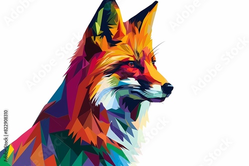 wpap pop art. illustration of a fox