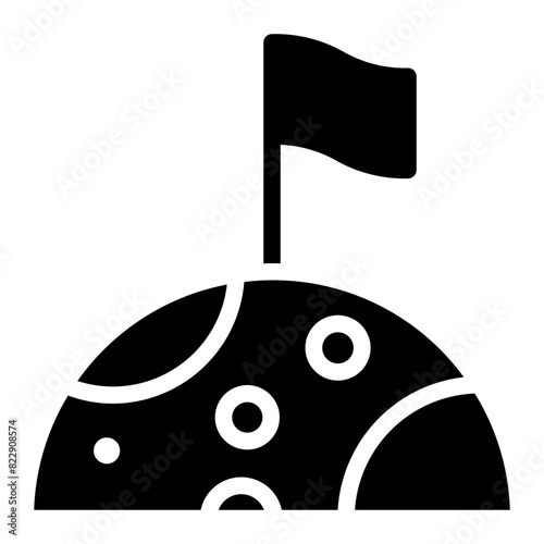 space colonization glyph icon