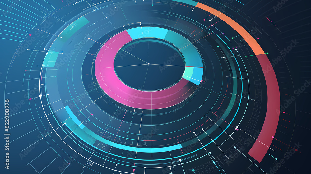 Circle chart design template for creating vector image Circle chart design template for creating vector image
