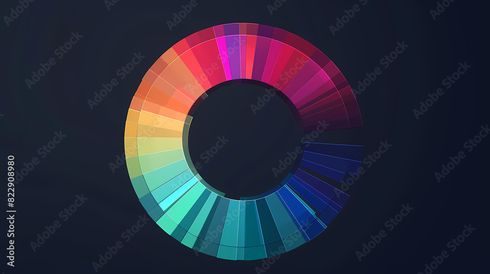 Obraz premium Circle chart design template for creating vector image
