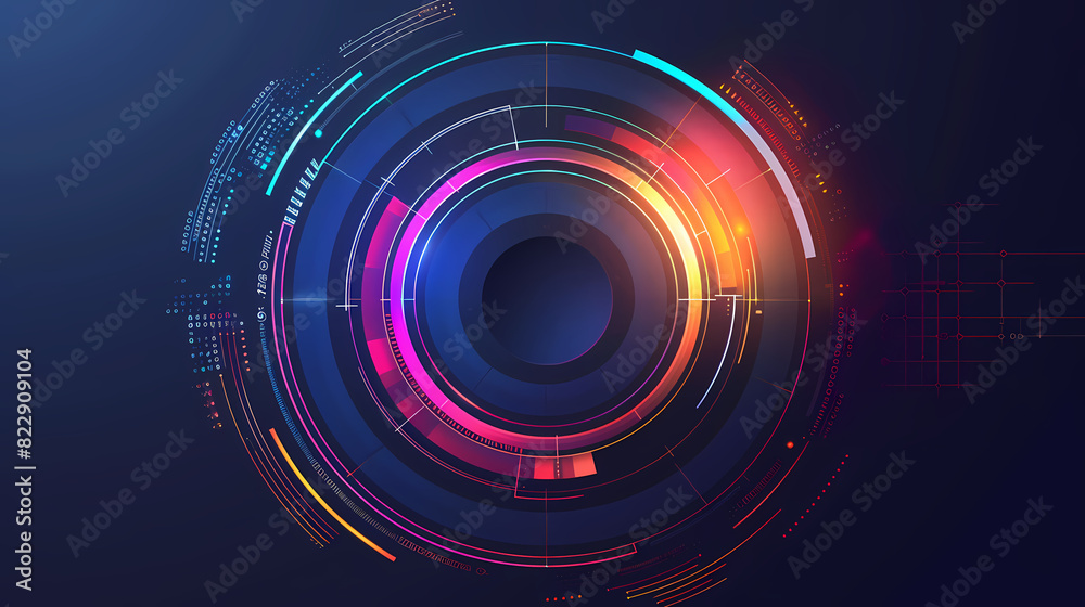 Obraz premium Circle chart design template for creating vector image