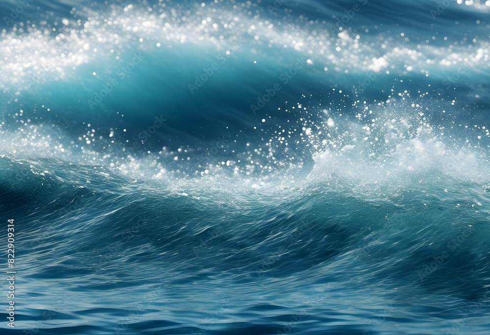 Close-up of ocean waves with splashing water droplets, capturing the dynamic movement and energy of the sea. Close-up of ocean waves with splashing water droplets, capturing the dynamic movement and energy of the sea.