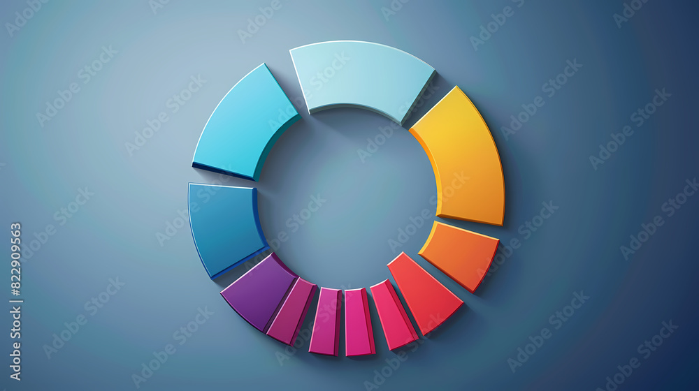 Obraz premium Circle chart design template for creating vector image