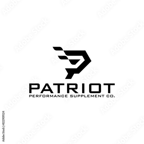 Letter P performance logo vector design