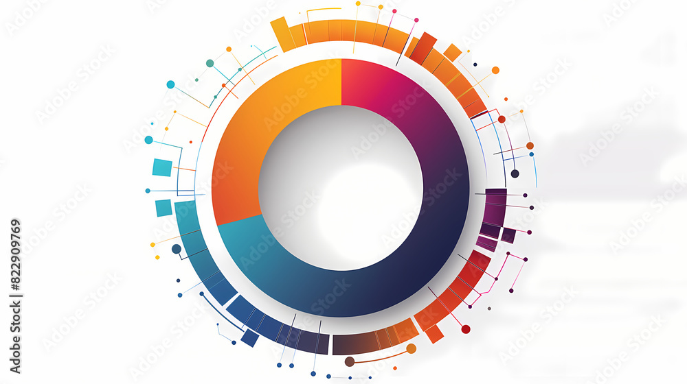 Obraz premium Circle chart design template for creating vector image
